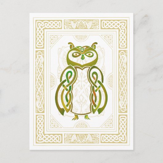 Celtic Owl Briefkaart (Voorkant)