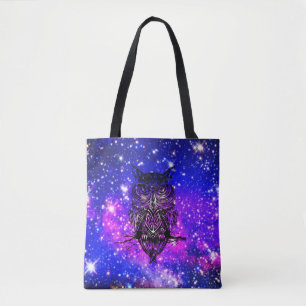 Celtic owl universum tote bag