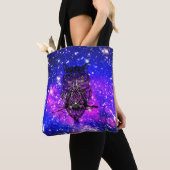 Celtic owl universum tote bag (Dichtbij)