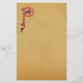 CELTIC P MONOGRAM PARCHCHMENT, vilt Briefpapier (Voorkant)