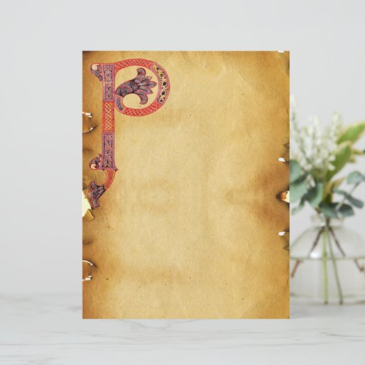 CELTIC P MONOGRAM PARCHMENT (Staand voorkant)