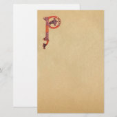 CELTIC P MONOGRAM PARCHMENT BRIEFPAPIER (Voorkant / Achterkant)