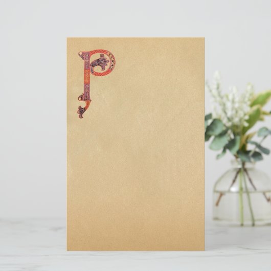 CELTIC P MONOGRAM PARCHMENT BRIEFPAPIER (Staand voorkant)