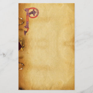 CELTIC P MONOGRAM PARCHMENT BRIEFPAPIER