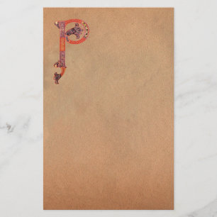 CELTIC P MONOGRAM PARCHMENT BRIEFPAPIER