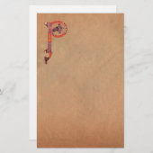 CELTIC P MONOGRAM PARCHMENT BRIEFPAPIER (Voorkant / Achterkant)