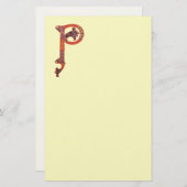 CELTIC P MONOGRAM-smeltpapier Briefpapier (Voorkant / Achterkant)