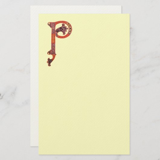 CELTIC P MONOGRAM-smeltpapier Briefpapier (Voorkant / Achterkant)