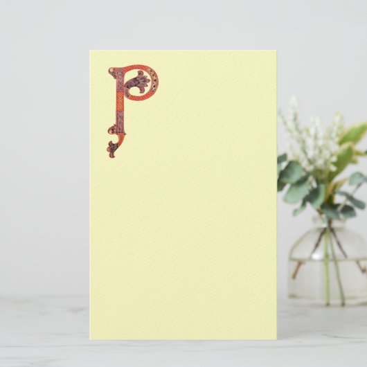 CELTIC P MONOGRAM-smeltpapier Briefpapier (Staand voorkant)