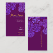 Celtic Paars Swirl Visitekaartje (Voorkant / Achterkant)