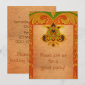 Celtic Parchment Style Uitnodiging (Voorkant / Achterkant)