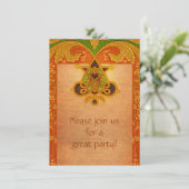 Celtic Parchment Style Uitnodiging (Staand voorkant)