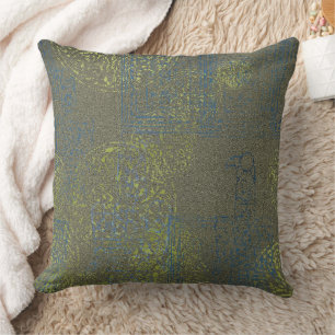 Celtic Pattern   Groen en blauw met vogel Kussen