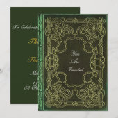 Celtic Pattern Wedding Invitations Kaart (Voorkant / Achterkant)