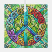 Celtic Peace Symbol Suncatcher Glass Ornament (Voorkant)