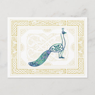 Celtic Peacock Briefkaart