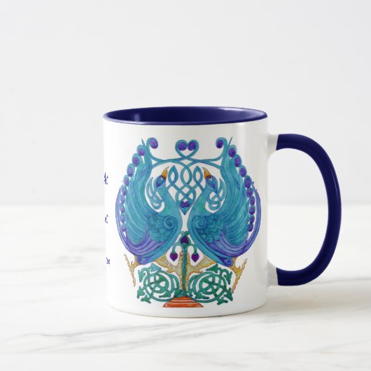 Celtic Peacocks Royal Ringer Mok (Rechts)