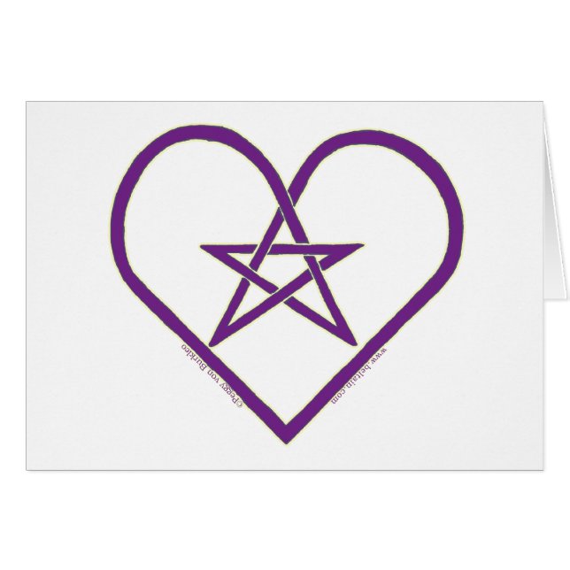 Celtic Pentacle Heart Design Cards (Voorkant Horizontaal)