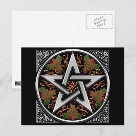 Celtic Pentagram Briefkaart (Voorkant / Achterkant)