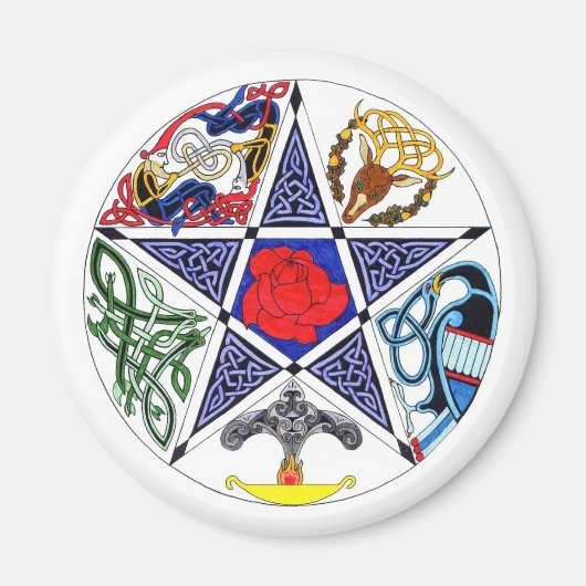 Celtic Pentagram Magneet (Voorkant)