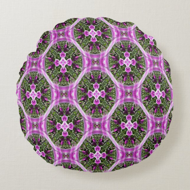 Celtic Petunias.... Rond Kussen (Voorkant)