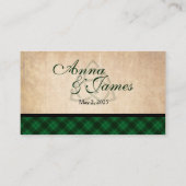 Celtic Plaid Wedding Registry Kaart (Achterkant)
