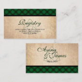 Celtic Plaid Wedding Registry Kaart (Voorkant / Achterkant)