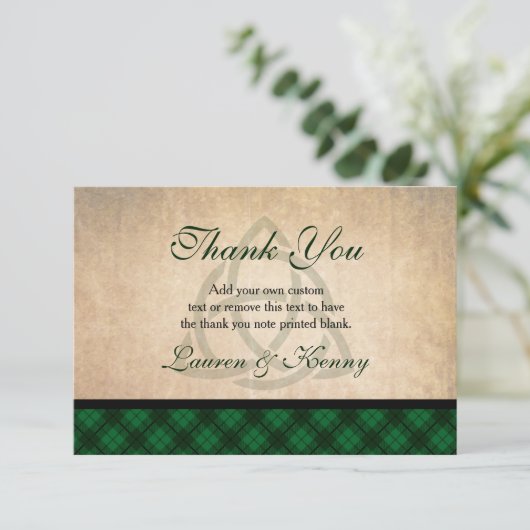 Celtic Play - Hartelijk dank Bedankkaart (Staand voorkant)