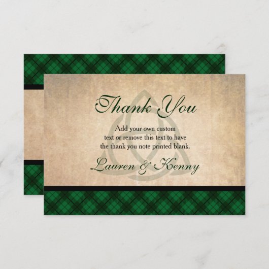 Celtic Play - Hartelijk dank Bedankkaart (Voorkant / Achterkant)