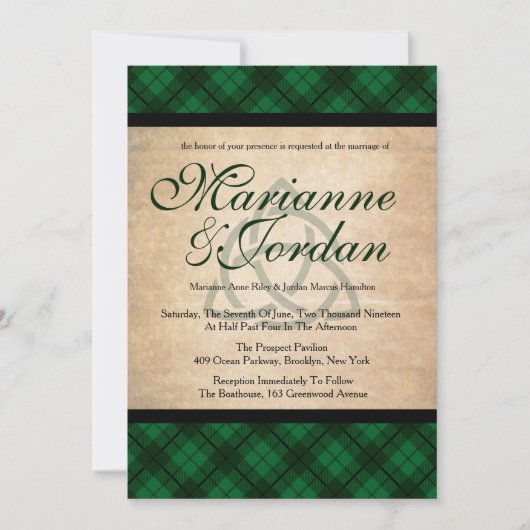 Celtic Play Wedding Kaart (Voorkant)