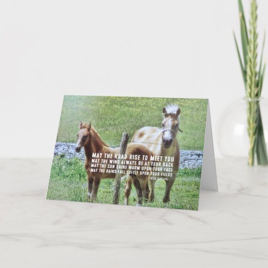 CELTIC PONIES-Wenskaart Bedankkaart (Voorkant)