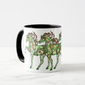 Celtic Prancing Horse Coffee Mok (Voorkant links)