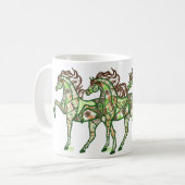 Celtic Prancing Horse Coffee Mok (Voorkant links)