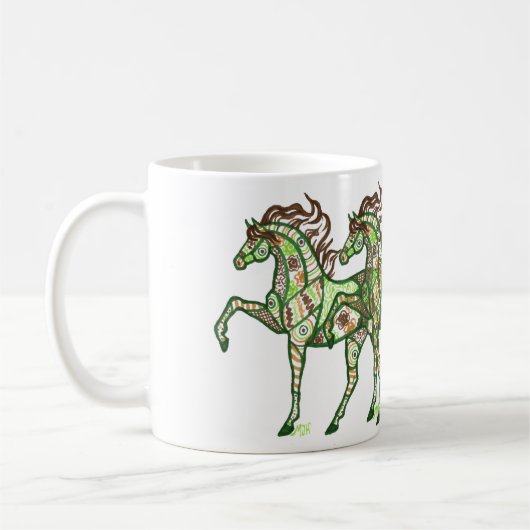 Celtic Prancing Horse Coffee Mok (Links)