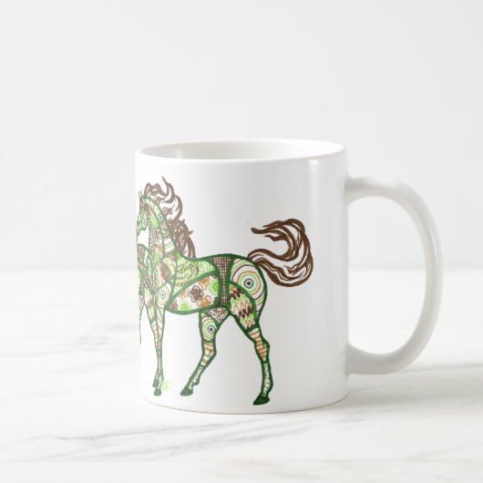 Celtic Prancing Horse Coffee Mok (Rechts)