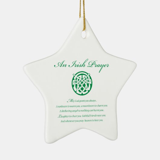 Celtic Prayer St. Patrick's Day Keramisch Ornament (Rechts)