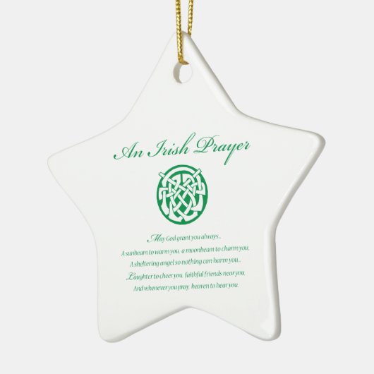 Celtic Prayer St. Patrick's Day Keramisch Ornament (Links)