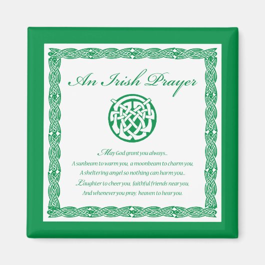 Celtic Prayer St. Patrick's Day Magneet (Voorkant)