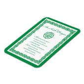 Celtic Prayer St. Patrick's Day Magneet (Linkerzijde)