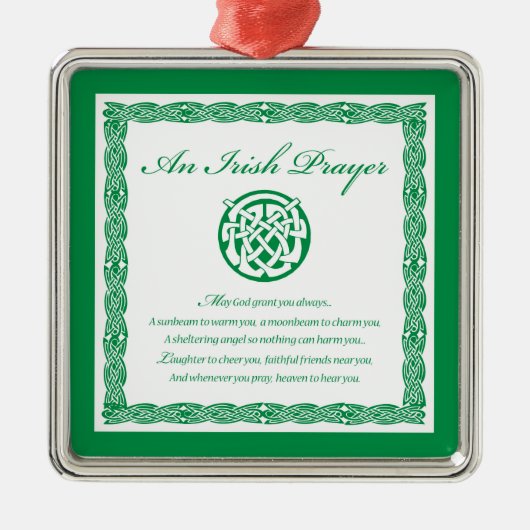 Celtic Prayer St. Patrick's Day Metalen Ornament (Voorkant)