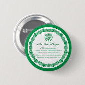 Celtic Prayer St. Patrick's Day Ronde Button 5,7 Cm (Voorkant /achterkant)