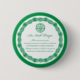 Celtic Prayer St. Patrick's Day Ronde Button 5,7 Cm