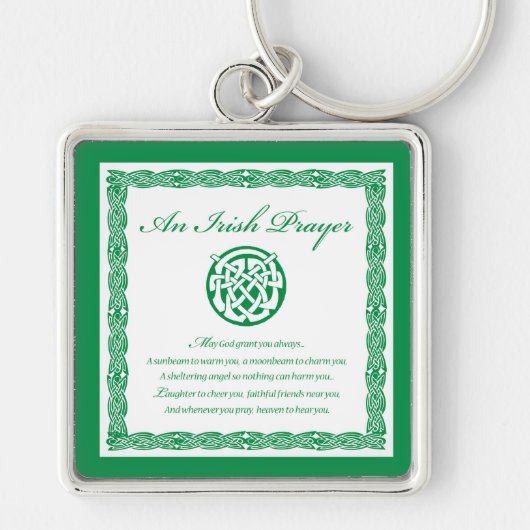 Celtic Prayer St. Patrick's Day Sleutelhanger (Voorkant)