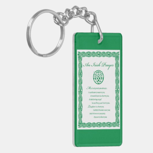 Celtic Prayer St. Patrick's Day Sleutelhanger (Voorkant Links)
