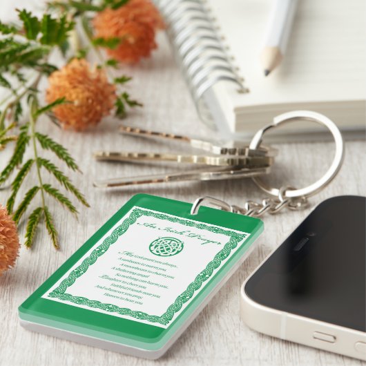 Celtic Prayer St. Patrick's Day Sleutelhanger (Voorkant Rechts)