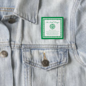 Celtic Prayer St. Patrick's Day Vierkante Button 5,1 Cm (In situ)