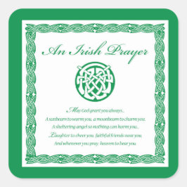 Celtic Prayer St. Patrick's Day Vierkante Sticker