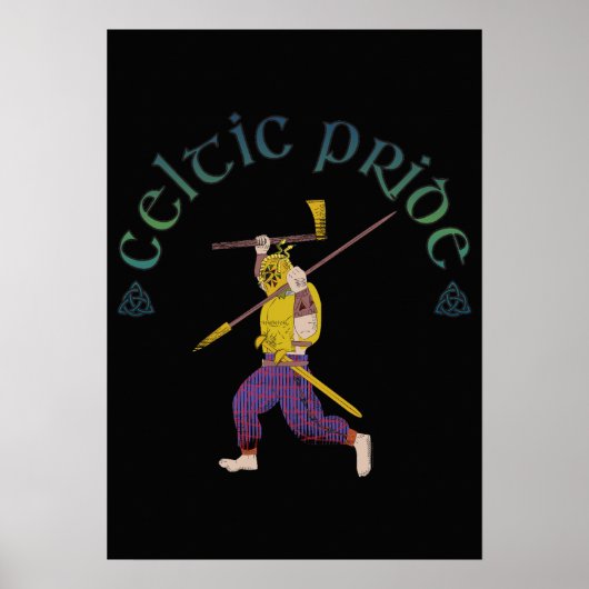 Celtic Pride Shirt Celtic Warrior  Poster (Voorkant)