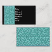 Celtic Profile Card - Cool Minty Green en Black Visitekaartje (Voorkant / Achterkant)