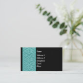 Celtic Profile Card - Cool Minty Green en Black Visitekaartje (Staand voorkant)